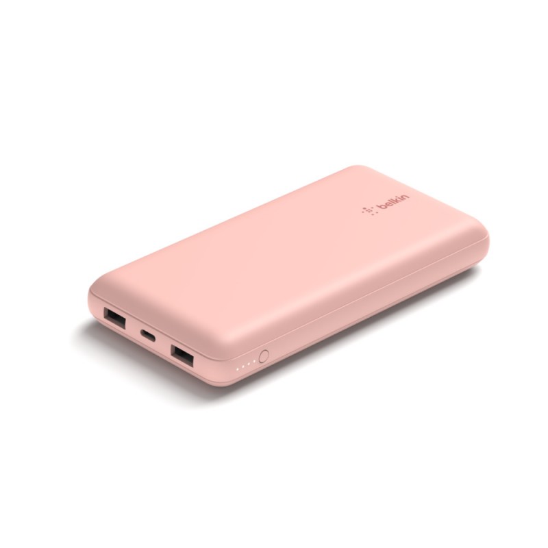 Belkin Портативний зарядний пристрій 20000mAh, 15W Dual USB-A, USB-C, rose gold