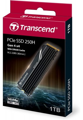 Transcend Накопичувач SSD M.2 1TB PCIe 4.0 MTE250H + радіатор