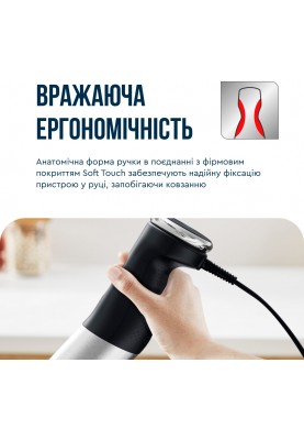 Tefal Блендер заглибний Quickchef+ 1000Вт, 3в1, чаша-800мл, чопер-500мл, турборежим, сріблясто-чорний