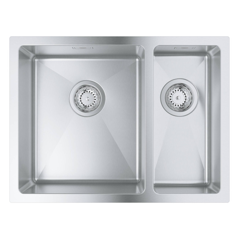 Grohe Мийка кухонна K700U нерж. сталь, прямокут., без крила, 595х450х200мм, чаша - 2, врізна, нерж