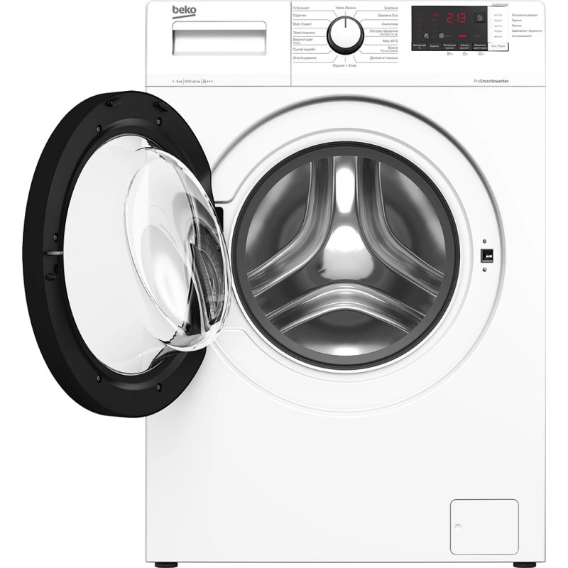 Beko Пральна машина фронтальна, 6кг, 1200, A+++, 45см, дисплей, інвертор, ПАР, білий