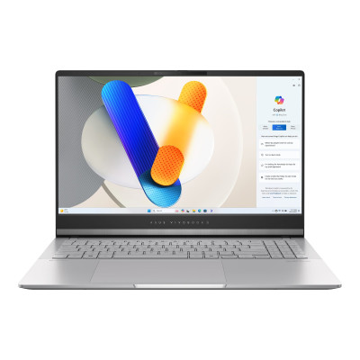 ASUS Ноутбук Vivobook S 15 M5506UA-MA043 15.6" 2.8K OLED, AMD R9-8945HS, 32GB, F1TB, UMA, NoOS, Сріблястий