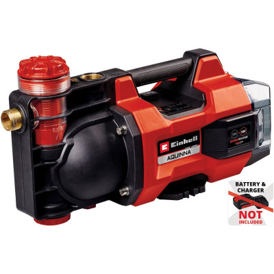 Einhell Насос відцентровий акумуляторний Einhell Professional AQUINNA 18/30 F LED, 18В, 3000л/год, вис. 28м, глиб. 6м, режими ECO/BOOST, 3.9кг