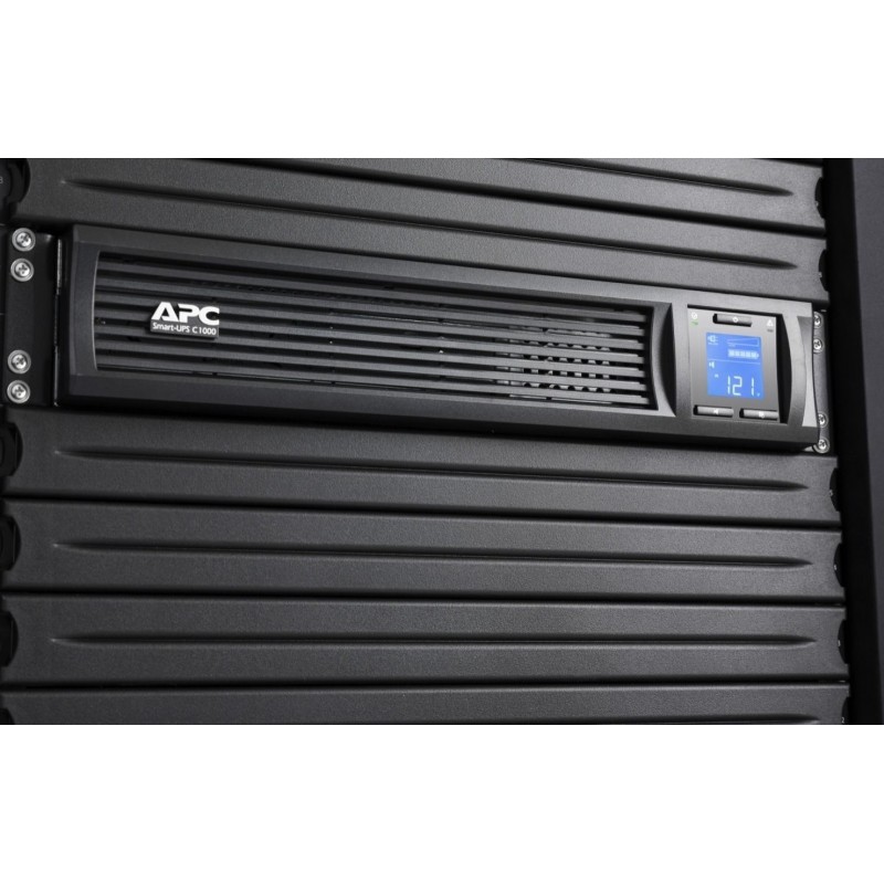 APC Джерело безперебійного живлення Smart-UPS C 1000VA/600W, RM 2U, LCD, USB, SmartConnect, 4xC13