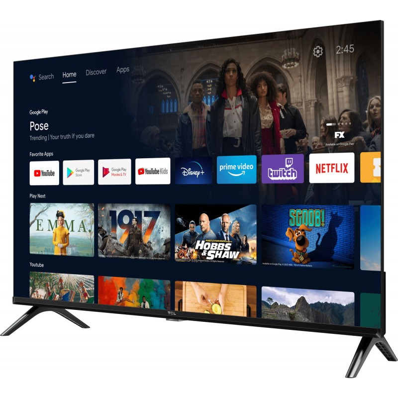 TCL Телевізор 40" LED FHD 60Hz Smart Android TV Black