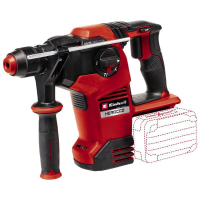 Einhell Перфоратор акумуляторний HEROCCO 36/28, SDS-plus, 36В(18+18), 3.2Дж, 0-1100об•хв, кейс, безщіткоий, 3.35кг, без АКБ та ЗП