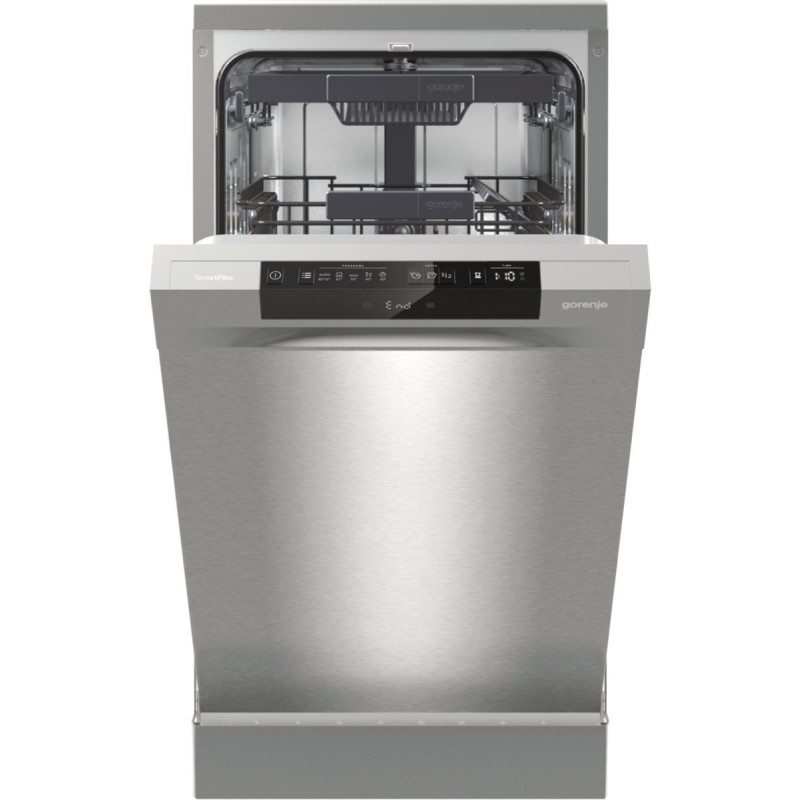 Gorenje Посудомийна машина, 11компл., A+++, 45см, дисплей, 3 кошика, AquaStop, Інвертор, сірий
