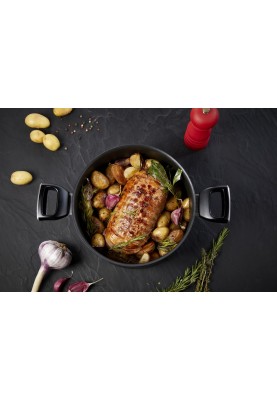 Tefal Каструля Unlimited, скляна кришка, 5,3 л, чорний, алюміній