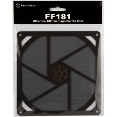 SilverStone Пиловий фільтр для вентилятора FF181B 180мм магнітний чорний