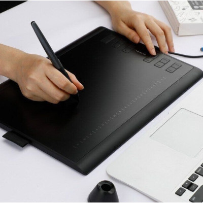 Huion Графічний планшет 10"x6.2" H1060P, MicroUSB, чорний