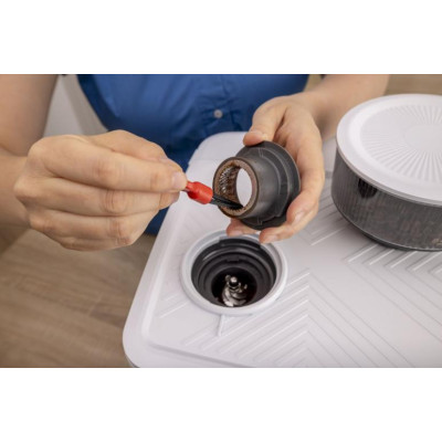 Gorenje Кавоварка Gorenje ріжкова 2.5л, кавомолка 0,25л, капучинатор, кнопочне керування, білий