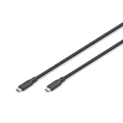 Digitus Кабель DIGITUS USB-C > USB-C заряджання/синхронізації, USB4 2.0, 80G, 240W, 16K, силіконовий, 0.5м, чорний