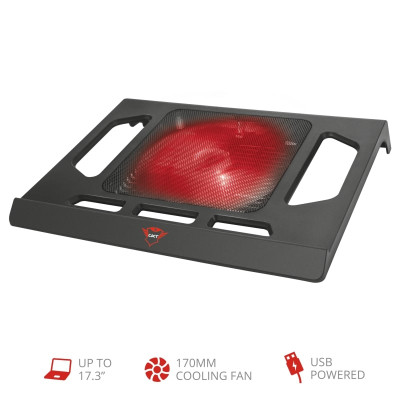 Trust Підставка для ноутбука GXT 220 Kuzo (17.3") RED LED Black