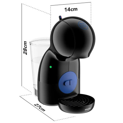 Krups Капсульна кавоварка Nescafe Dolce Gusto Piccolo XS KP1A0810, 1600 Вт, чорна