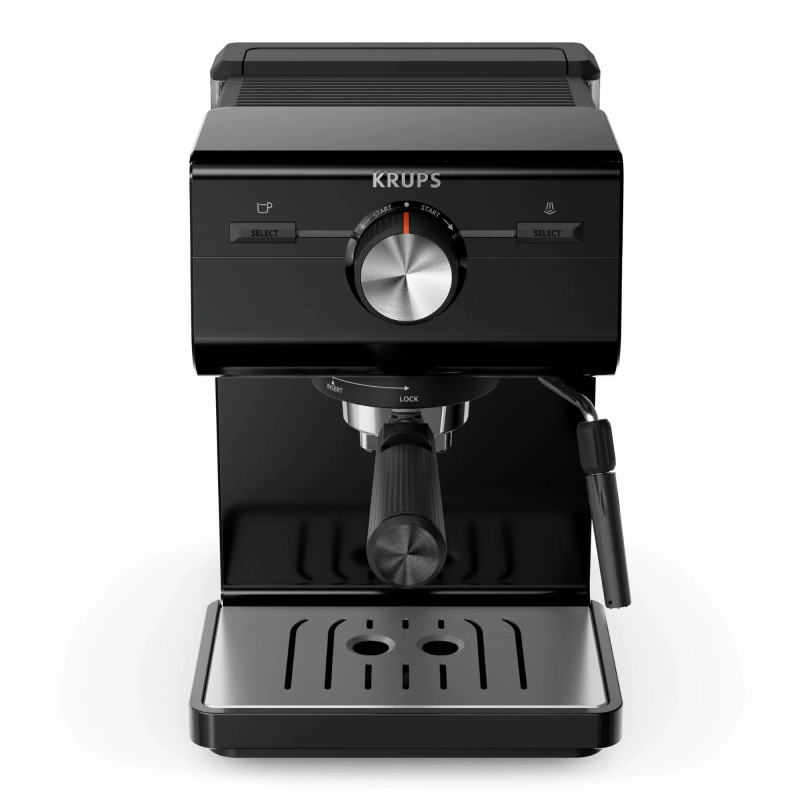 Krups Кавоварка ріжкова Authentic C50 2л, мелена, ручний капучинатор, 15 бар, чорний