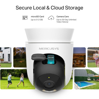 Mercusys IP-Камера MC500 FHD N300 microSD motion detection, зовнішня