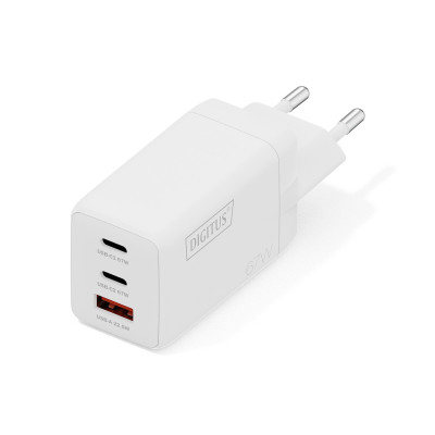 Digitus Зарядний пристрій GaN 2хUSB-C, 1хUSB-A, 67W