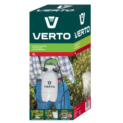 Verto Обприскувач, помповий, пластмаса, 3 Бар, 0.9 л/хв, 5л