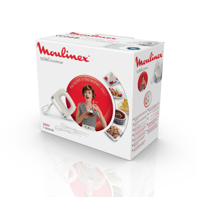 Moulinex Міксер Moulinex ручний Soleil 200Вт, насадки-2, турборежим, білий
