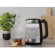 Electrolux Електрочайник, 1,7л, Strix, скло, чорний+нерж