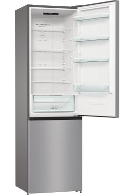 Gorenje Холодильник з нижн. мороз. камерою, 200х60х60см, 2 двері, 235(96)л, А++, NoFrost+, Зона св-ті, сірий