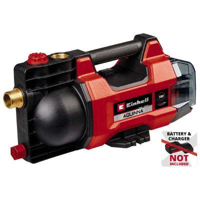 Einhell Насос садовий акумуляторний AQUINNA 18/28, PXC, 2800л/г, 18В, 2.5бар, глиб 6м, 2.55кг, без АКБ і ЗП
