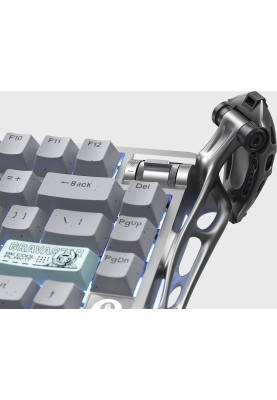 GravaStar Клавіатура механічна GravaStar Mercury K1 Pro 80keys, GravaStar x Kailh Speedy Mint, EN/UKR, BT/WL/USB, сірий