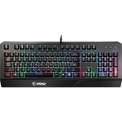 MSI Клавіатура мембранна Vigor GK20 UA 104key, USB-A, EN/UKR/RU, ColorLED, чорний