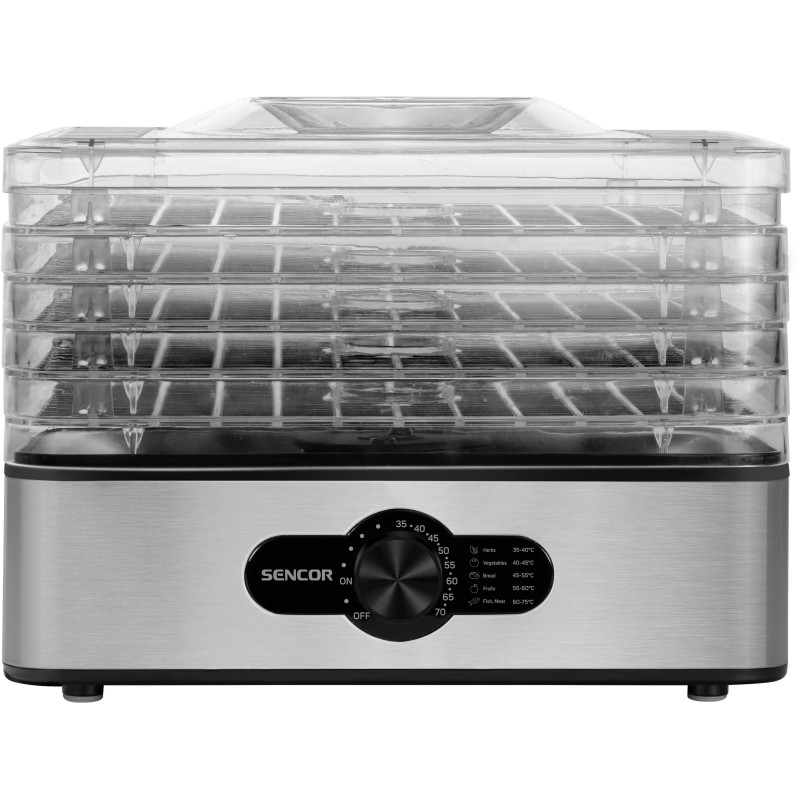 Sencor Сушка для продуктів SFD950SS, 240Вт, 5 піддонів