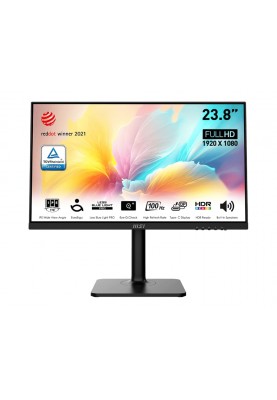 MSI Монітор 23.8" Modern MD2412P HDMI, USB-C, MM, IPS, 100Hz, 4ms, sRGB 114%, Pivot