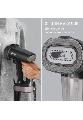 Tefal Відпарювач компактний Pure Force 3в1, 1800Вт, 180мл, постійна пара - 35гр, керам.