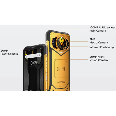 Doogee Смартфон S200X VIP 5G 6.72" 12/512ГБ, 2SIM, 10100мА•год, жовтий