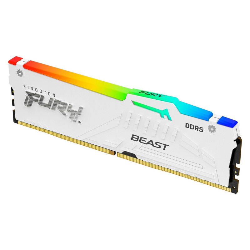 Kingston Пам'ять ПК DDR5 32GB 6000 FURY Beast Білий RGB XMP