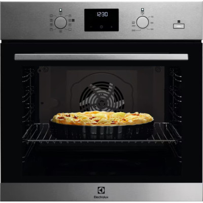 Electrolux Духова шафа електрична, 72л, A, пара, дисплей, конвекція, телескопічні напрямні, нерж