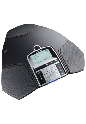 Panasonic Конференц-телефон IP KX-HDV800RU 1xFE LAN, 1xUSB Mini-B, 3xRJ11, BT, NFC, SIP, PoE, монохромний дисплей