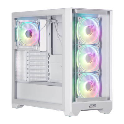 2E Gaming Корпус Dominator Pro G2302W, без БЖ 2xUSB3.0, 1xUSBType-C, 4x120мм ARGB, VGA 380мм, LCS ready, контролер з пультом, TG Side Panel, TG/Mesh Front panel, ATX, білий