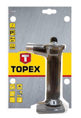 Topex Паяльник газовий, п’єзозапалювання, 28 мл, t полум’я 1300 °C
