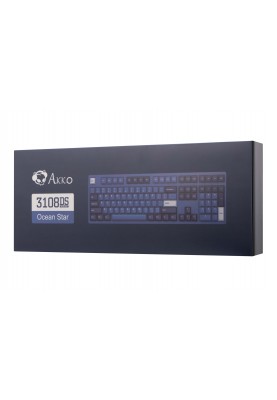 Akko Клавіатура механічна 3108DS Ocean Star 108Key, CS Blue V2, USB-A, EN/UKR, No Led, Блакитний