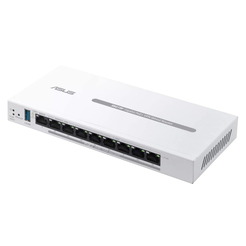 ASUS Маршрутизатор ExpertWiFi EBG19P 8xGE LAN (8xPoE), 1xGE WAN, 1xUSB 3.2, 123W, BT