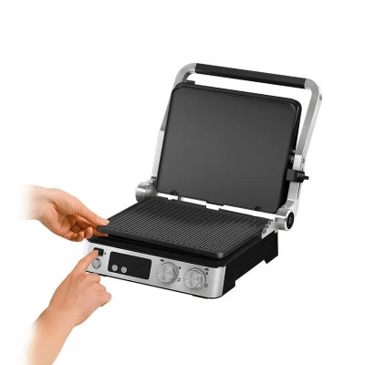 Braun Гриль притискний MultiGrill 7 CG 2000Вт, темп. режимів-3, з'ємні пластини, метал