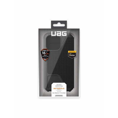 UAG Чохол для Apple iPhone 14 Pro Max Metropolis, Kevlar Black