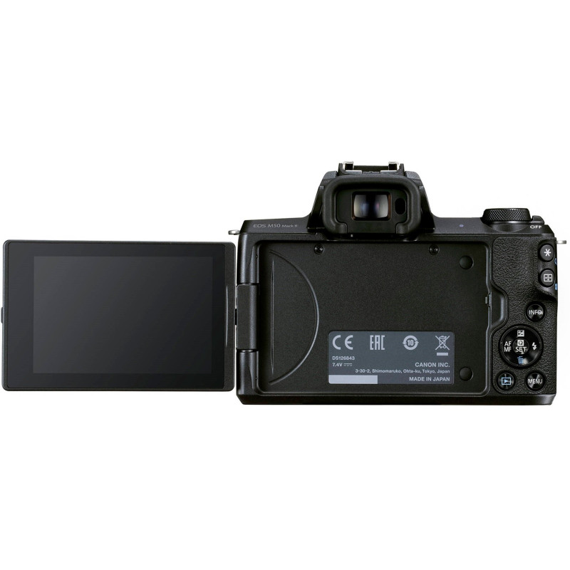 Canon Цифрова фотокамера  EOS M50 Mk2 + 15-45 IS STM Lifestream Kit Black