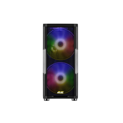 2E Gaming Корпус Contego Neo GW05 без БЖ 2xUSB3.0, 1xUSBType-C, 2x200мм, ARGB, 3x120мм ARGB, VGA 380мм, LCS ready, контролер з пультом, TG Side Panel, EATX, чорний