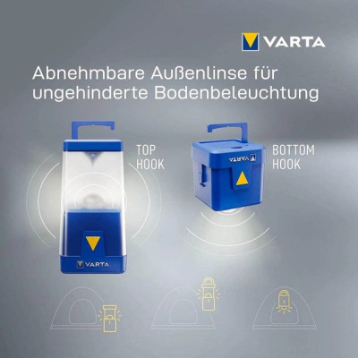 VARTA Ліхтар кемпінговий Ambiance L20, IP54, до 400 люмен, до 300 годин роботи, 6хАА VARTA Ліхтар кемпінговий Ambiance L20, IP54, до 400 люмен, до 300 годин роботи, 6хАА