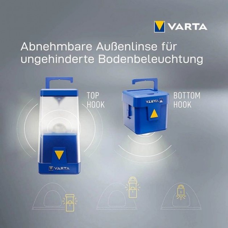 VARTA Ліхтар кемпінговий Ambiance L20, IP54, до 400 люмен, до 300 годин роботи, 6хАА