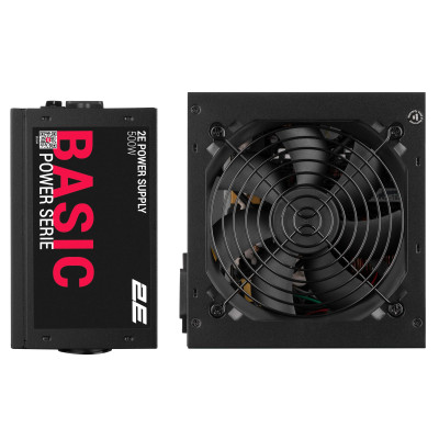 2E Блок живлення Basic Power (500W), 80%, 120мм, 1xMB 24pin(20+4), 1xCPU 8pin(4+4), 3xMolex, 4xSATA, 2xPCIe 8pin(6+2) 2E Блок живлення Basic Power (500W), 80%, 120мм, 1xMB 24pin(20+4), 1xCPU 8pin(4+4), 3xMolex, 4xSATA, 2xPCIe 8pin(6+2)