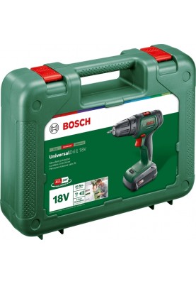 Bosch Шурупокрут-дриль акумуляторний UniversalDrill 18V 18В 1х1.5А·год 20Нм 0-440·0-1450об·хв кейс ЗП 1.3кг