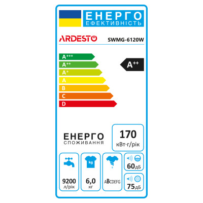 ARDESTO Пральна машина з фронт. завант. CrystalBright SWMG-6120W