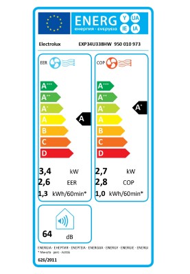 Electrolux Кондиціонер мобільний ChillFlex Pro EXP34U338HW, 35 м2, A/A+, R290