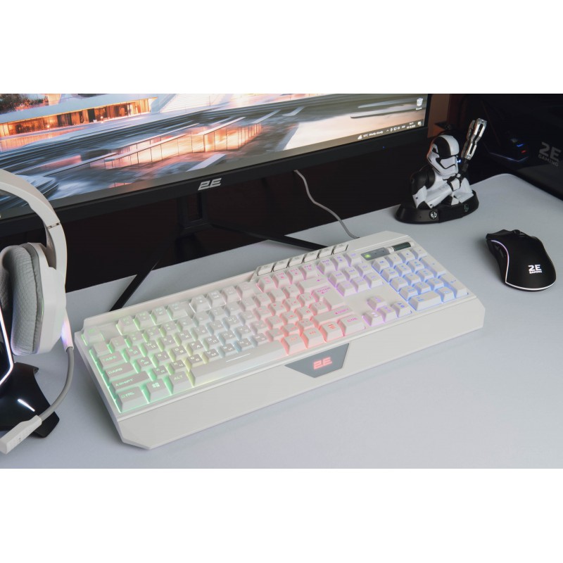 2E Gaming Клавіатура KG315 RGB USB White Ukr